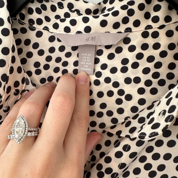 Black & Cream Polka Dot Blouse - Picture 2 of 5